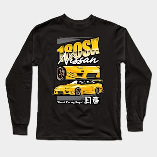 Nissan 180SX Retro Car Long Sleeve T-Shirt